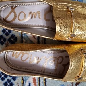 Sam Edelman Gold Loafers